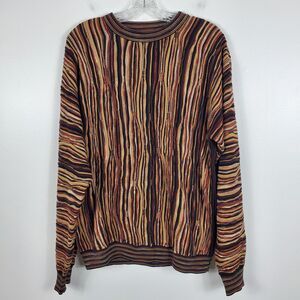 Protege Mens 3D Knit Sweater Cosby Biggie 90s Style Textured Oversized Sz M